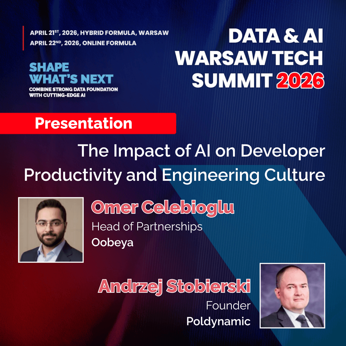 Data & AI Warsaw Tech Summit 2026 presentation visual