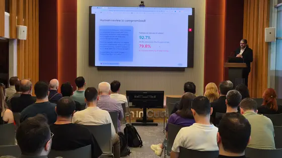 AI and human review discussion during the Engineering Management Series