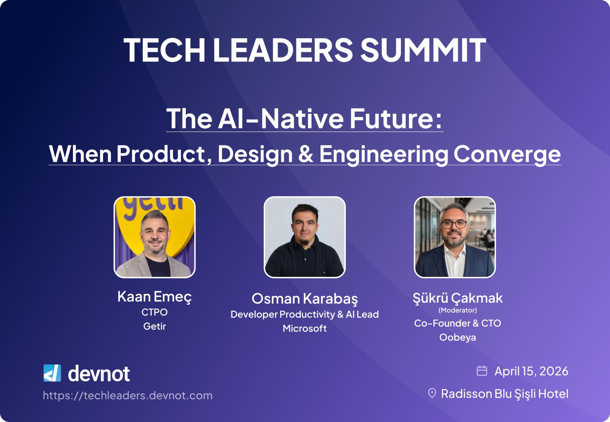 Tech Leaders Summit panel featuring Sukru Cakmak
